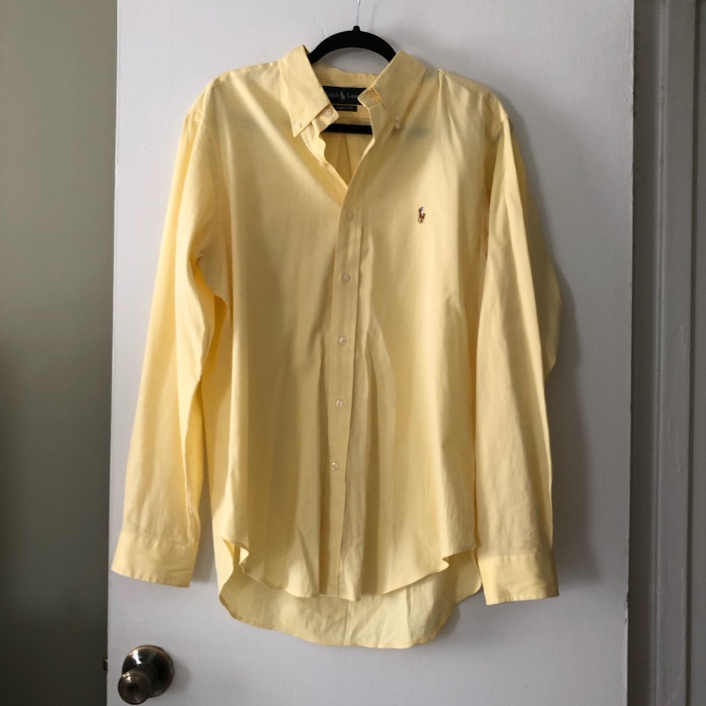 🆕 NWOT YELLOW RALPH LAUREN CLASSIC FIT BUTTONDOWN